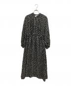 1er Arrondissementプルミエ アロンディスモン）の古着「キュプラモダールドットシャーリングドレス」｜ブラック