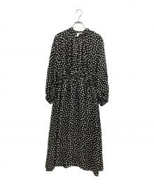 1er Arrondissement（プルミエ アロンディスモン）の古着「キュプラモダールドットシャーリングドレス」｜ブラック
