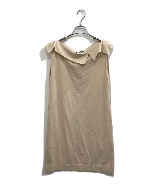 FOXEY（フォクシー）FOXEY (フォクシー) ノースリーブワンピース ベージュ サイズ:40の古着・服飾アイテム