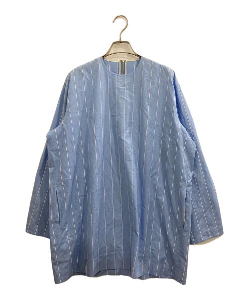 BLAMINK（ブラミンク）BLAMINK (ブラミンク) R C STRIPE CN LSL BL ブルー サイズ:38の古着・服飾アイテム