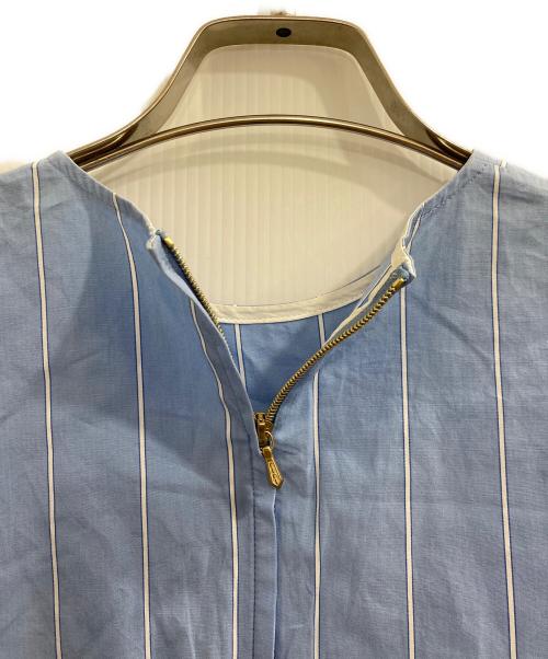 BLAMINK（ブラミンク）BLAMINK (ブラミンク) R C STRIPE CN LSL BL ブルー サイズ:38の古着・服飾アイテム