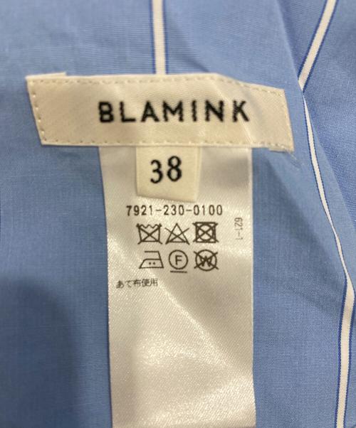 BLAMINK（ブラミンク）BLAMINK (ブラミンク) R C STRIPE CN LSL BL ブルー サイズ:38の古着・服飾アイテム