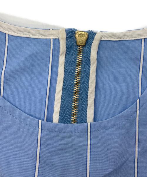 BLAMINK（ブラミンク）BLAMINK (ブラミンク) R C STRIPE CN LSL BL ブルー サイズ:38の古着・服飾アイテム