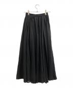 CLANEクラネ）の古着「シアー スリット スカート」｜ブラック