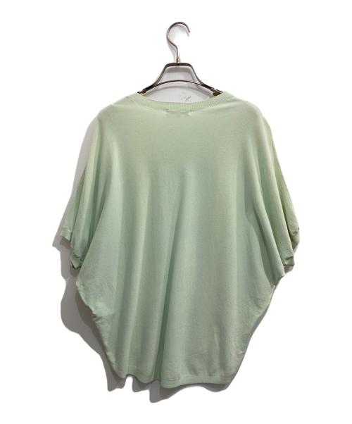 23区（ニジュウサンク）23区 (ニジュウサンク) 洗える】レーヨンポリエステルストレッチ ドルマン ニット グリーン サイズ:38の古着・服飾アイテム
