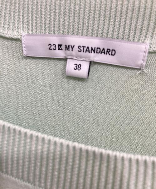 23区（ニジュウサンク）23区 (ニジュウサンク) 洗える】レーヨンポリエステルストレッチ ドルマン ニット グリーン サイズ:38の古着・服飾アイテム