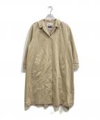 porter des boutonsポルテデブトン）の古着「ステンカラーコート」｜ベージュ