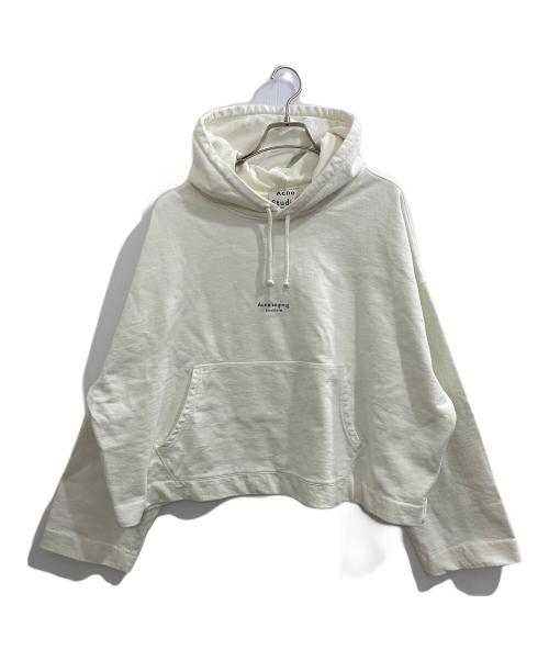 Acne studios（アクネ ストゥディオズ）Acne studios (アクネ ストゥディオス) Cropped Hoodie/クロップド フーディ アイボリー サイズ:Mの古着・服飾アイテム