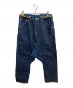 GANRYUガンリュウ）の古着「デニムサルエルパンツ」｜インディゴ