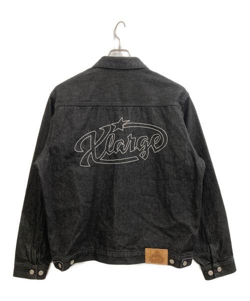 X-LARGE（エクストララージ）X-LARGE (エクストララージ) STAR LOGO DENIM JACKET スター ロゴ デニム ジャケット ブラック サイズ:Lの古着・服飾アイテム