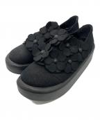 TOKYO BOPPERトーキョーボッパー）の古着「フラワープラットフォームスニーカー」｜ブラック