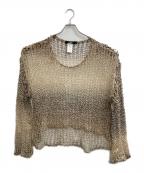 Jaded Londonジェイデッドロンドン）の古着「グラデーション メッシュニット」｜ベージュ×ブラウン
