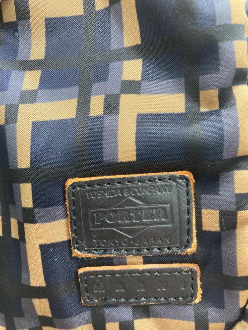 PORTER（ポーター）PORTER (ポーター) MARNI (マルニ) コラボ バックパック/CONVERTIBLE RUCK ネイビー×グリーンの古着・服飾アイテム
