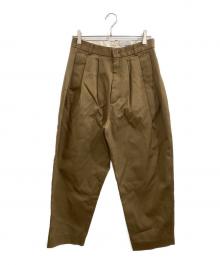 Hed Mayner（ヘド メイナー）の古着「6PLEAT PANT/6プリーツパンツ」｜オリーブ