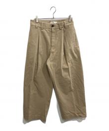 STUDIO NICHOLSON（スタジオ ニコルソン）の古着「BUSHEL VOLUME PANTS/ボリューム　パンツブッシェル」｜キャメル