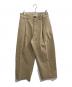 STUDIO NICHOLSON（スタジオ ニコルソン）の古着「BUSHEL VOLUME PANTS/ボリューム　パンツブッシェル」｜キャメル