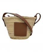 LOEWEロエベ）の古着「ドローストリング バケットバッグ ミニ」｜ナチュラル/タン