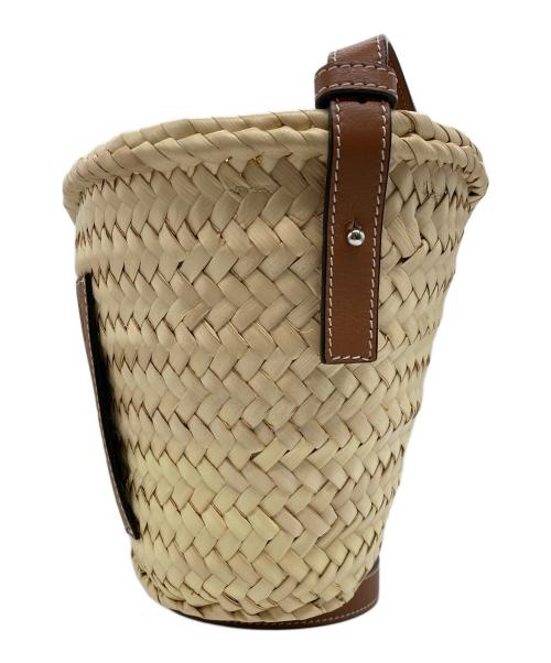 LOEWE（ロエベ）LOEWE (ロエベ) ドローストリング バケットバッグ ミニ ナチュラル/タンの古着・服飾アイテム