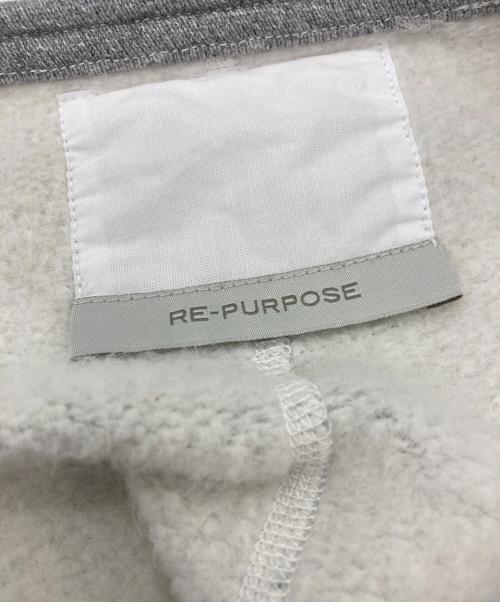 RE-PURPOSE（リパーパス）RE-PURPOSE (リパーパス) fr neck sweat sh/スウェット グレー サイズ:Mの古着・服飾アイテム