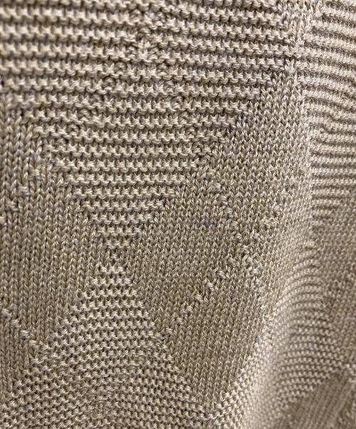 CELINE（セリーヌ）CELINE (セリーヌ) シルクブレンドVネックニット カーキ サイズ:52の古着・服飾アイテム