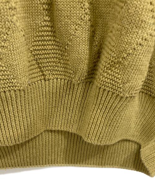 CELINE（セリーヌ）CELINE (セリーヌ) シルクブレンドVネックニット カーキ サイズ:52の古着・服飾アイテム