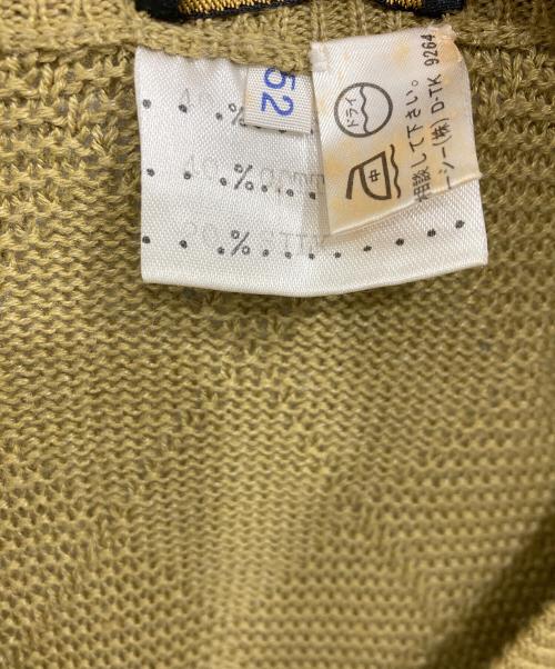 CELINE（セリーヌ）CELINE (セリーヌ) シルクブレンドVネックニット カーキ サイズ:52の古着・服飾アイテム