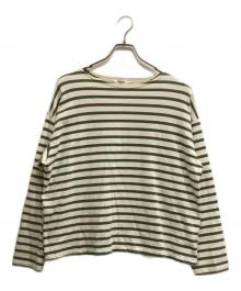 AURALEE×IENA（オーラリー×イエナ）の古着「EXCLUSIVE BASQUE SHIRT WIDE」｜グリーン×ホワイト