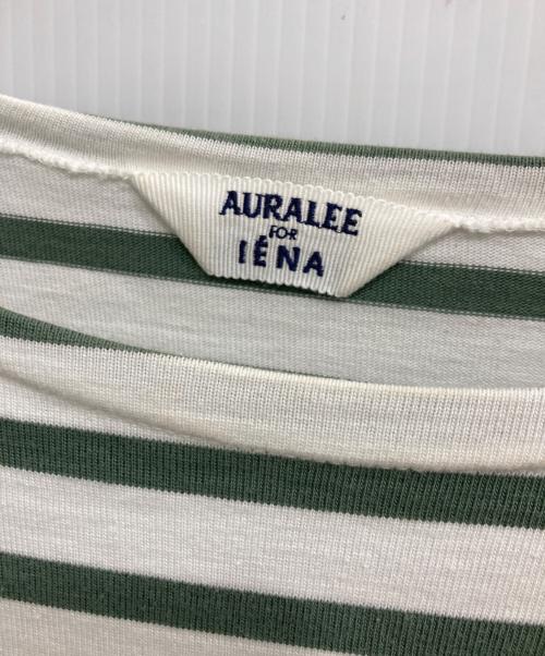 AURALEE（オーラリー）AURALEE (オーラリー) IENA (イエナ) EXCLUSIVE BASQUE SHIRT WIDE グリーン×ホワイト サイズ:1の古着・服飾アイテム