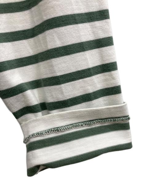AURALEE（オーラリー）AURALEE (オーラリー) IENA (イエナ) EXCLUSIVE BASQUE SHIRT WIDE グリーン×ホワイト サイズ:1の古着・服飾アイテム