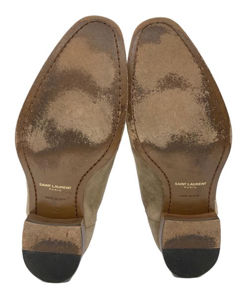 Saint Laurent Paris（サンローランパリ）Saint Laurent Paris (サンローランパリ) サイドゴアチェルシーブーツ ベージュ サイズ:43の古着・服飾アイテム