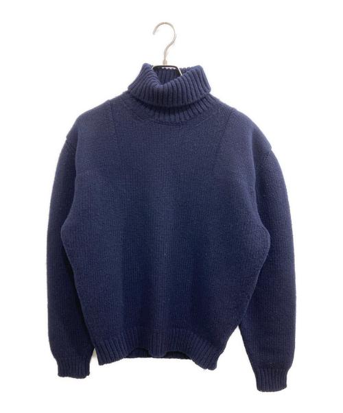 PRADA（プラダ）PRADA (プラダ) シェットランド タートルネックニット ネイビー サイズ:46の古着・服飾アイテム