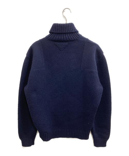 PRADA（プラダ）PRADA (プラダ) シェットランド タートルネックニット ネイビー サイズ:46の古着・服飾アイテム