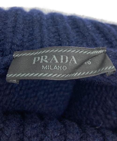 PRADA（プラダ）PRADA (プラダ) シェットランド タートルネックニット ネイビー サイズ:46の古着・服飾アイテム