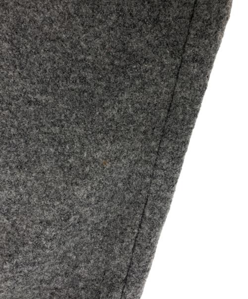 LOEWE（ロエベ）LOEWE (ロエベ) ドローストリング レザーパッチ ウールトラウザー グレー サイズ:42の古着・服飾アイテム