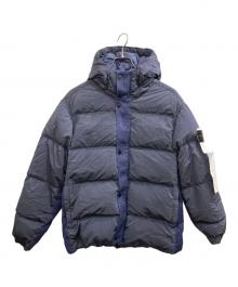 STONE ISLAND（ストーンアイランド）の古着「NYLON METAL IN ECONYL ANTI-DROP HOODED DOWN JACKET/ナイロンメタル ダウンジャケット」｜ブルー