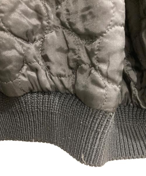 Acne studios（アクネ ストゥディオス）Acne studios (アクネ ストゥディオス) Leather Panel Wool Varsity Bomber Jacket/レザーパネル ウールバーシティボンバージャケット チャコールグレー サイズ:46の古着・服飾アイテム