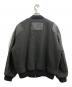 Acne studios (アクネ ストゥディオス) Leather Panel Wool Varsity Bomber Jacket/レザーパネル ウールバーシティボンバージャケット チャコールグレー サイズ:46：60000円