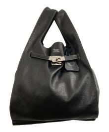 beautiful people（ビューティフルピープル）の古着「シュリンクレザー ラージマーケット バッグ/Large marcket bag in shrink leather」｜ブラック