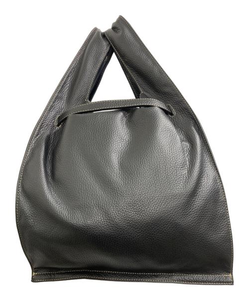 beautiful people（ビューティフルピープル）beautiful people (ビューティフルピープル) シュリンクレザー ラージマーケット バッグ/Large marcket bag in shrink leather ブラックの古着・服飾アイテム