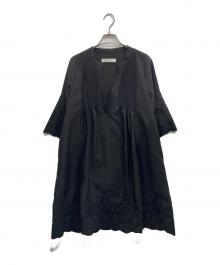 HER LIP TO（ハーリップトゥ）の古着「Embroidery Poplin Mini Dress」｜ブラック