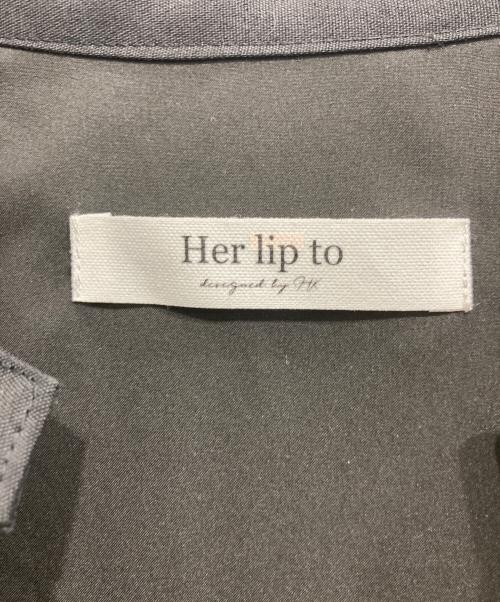 HER LIP TO（ハーリップトゥ）HER LIP TO (ハーリップトゥ) Embroidery Poplin Mini Dress ブラック サイズ:Mの古着・服飾アイテム
