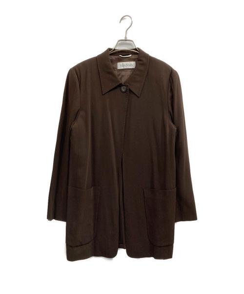 MaxMara（マックスマーラ）MaxMara (マックスマーラ) ウール混コート ブラウン サイズ:44の古着・服飾アイテム