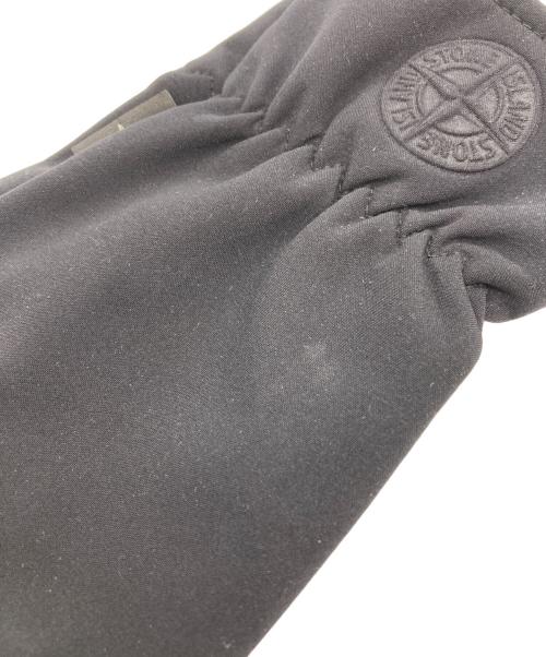 STONE ISLAND（ストーンアイランド）STONE ISLAND (ストーンアイランド) ソフトシェル ロゴグローブ ブラックの古着・服飾アイテム