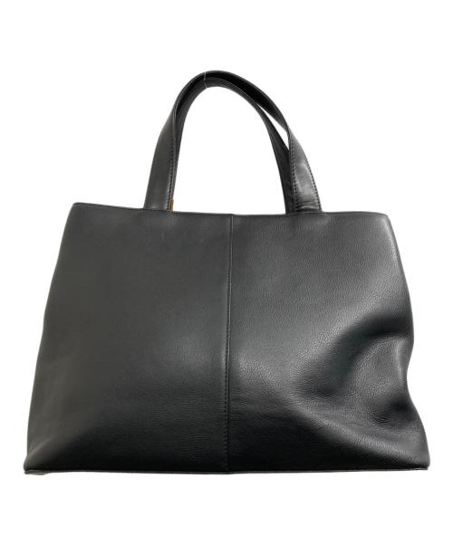 BURBERRY（バーバリー）BURBERRY (バーバリー) レザーハンドバッグ ブラックの古着・服飾アイテム