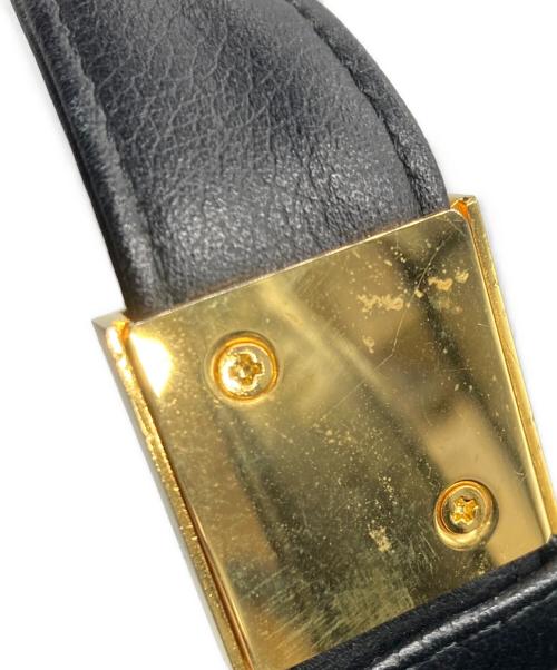 BURBERRY（バーバリー）BURBERRY (バーバリー) レザーハンドバッグ ブラックの古着・服飾アイテム