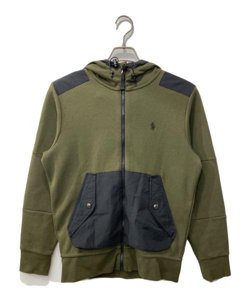 POLO RALPH LAUREN（ポロ・ラルフローレン）POLO RALPH LAUREN (ポロ・ラルフローレン) ハイブリッドフルジップフーディ グリーン サイズ:XSの古着・服飾アイテム