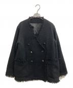 STATE OF MINDステートオブマインド）の古着「tweed jacket/ツイードジャケット」｜ブラック