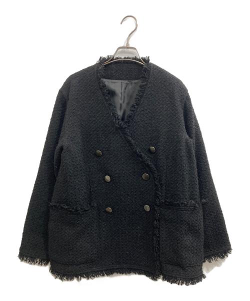 STATE OF MIND（ステートオブマインド）STATE OF MIND (ステートオブマインド) tweed jacket/ツイードジャケット ブラック サイズ:Mの古着・服飾アイテム