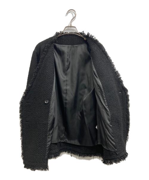 STATE OF MIND（ステートオブマインド）STATE OF MIND (ステートオブマインド) tweed jacket/ツイードジャケット ブラック サイズ:Mの古着・服飾アイテム