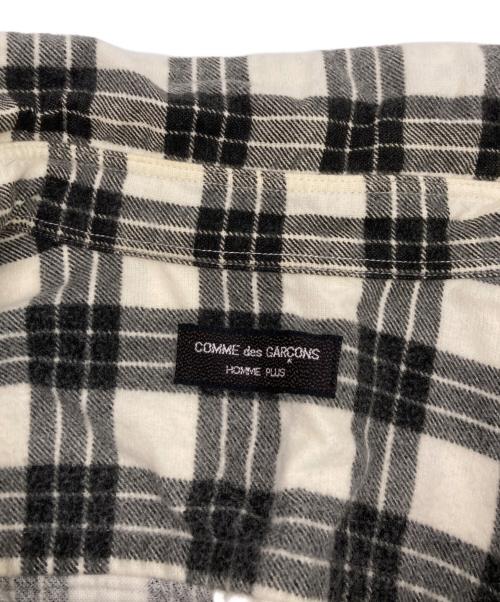 COMME des GARCONS HOMME PLUS（コムデギャルソンオムプリュス）COMME des GARCONS HOMME PLUS (コムデギャルソンオムプリュス) ネルシャツ ホワイト×ブラック サイズ:-の古着・服飾アイテム